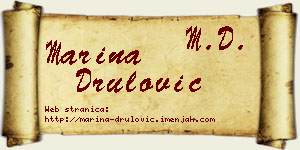 Marina Drulović vizit kartica